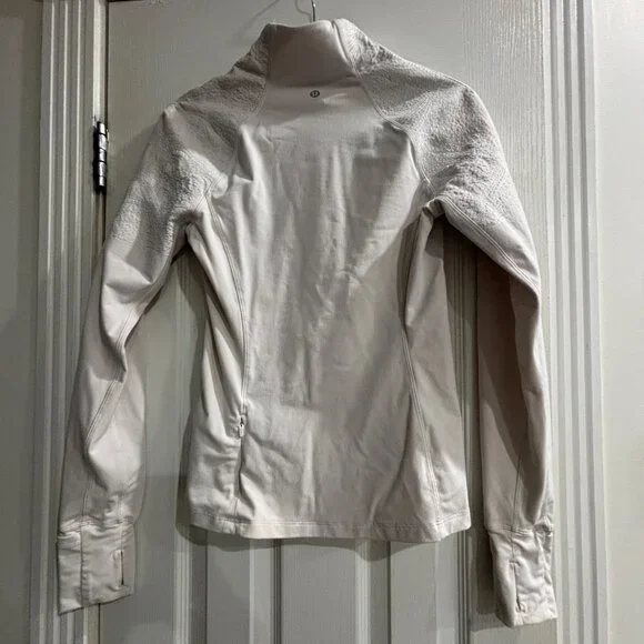LULULEMON ATHLETICAEMBROIDERED DEFINE 1/4 ZIP PULLOVER JACKET SIZE 4